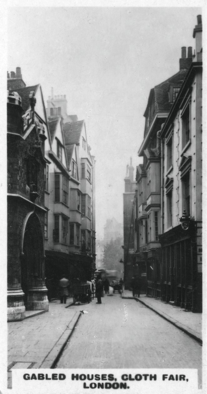 Gabled houses, Cloth Fair, London, c1920-talet av Unbekannt