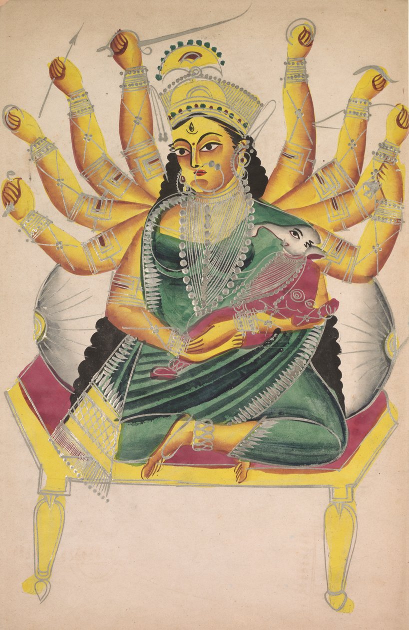 Ganesha-Janani Ganeshs mor, 1800-talet. av Unbekannt