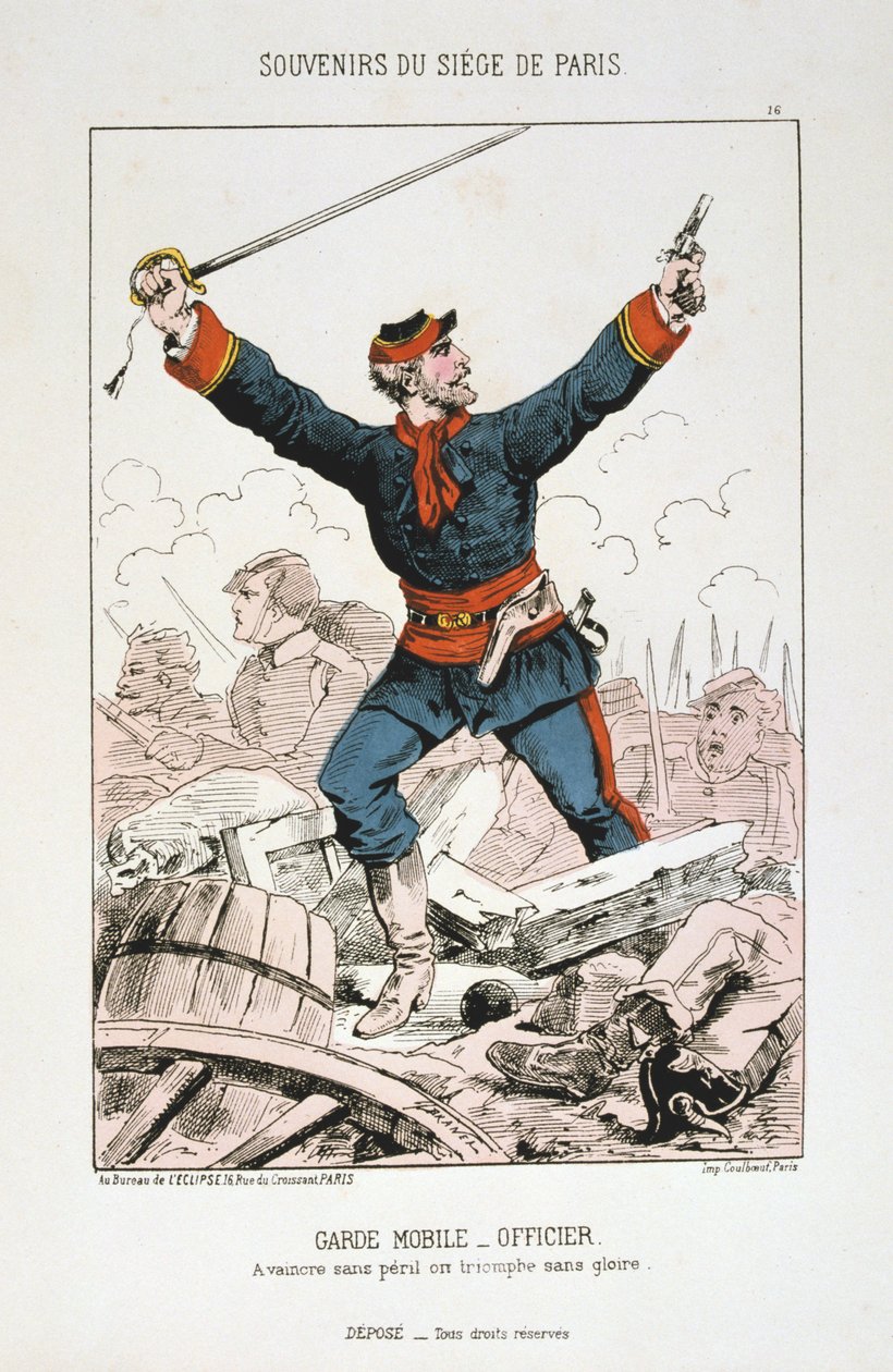 Garde Mobile - Officer, belägringen av Paris, 1870-1871 av Unbekannt