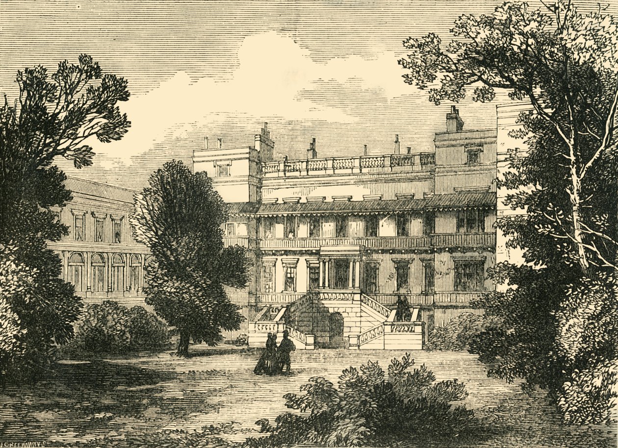 Garden Front of Northumberland House, 1881. av Unbekannt