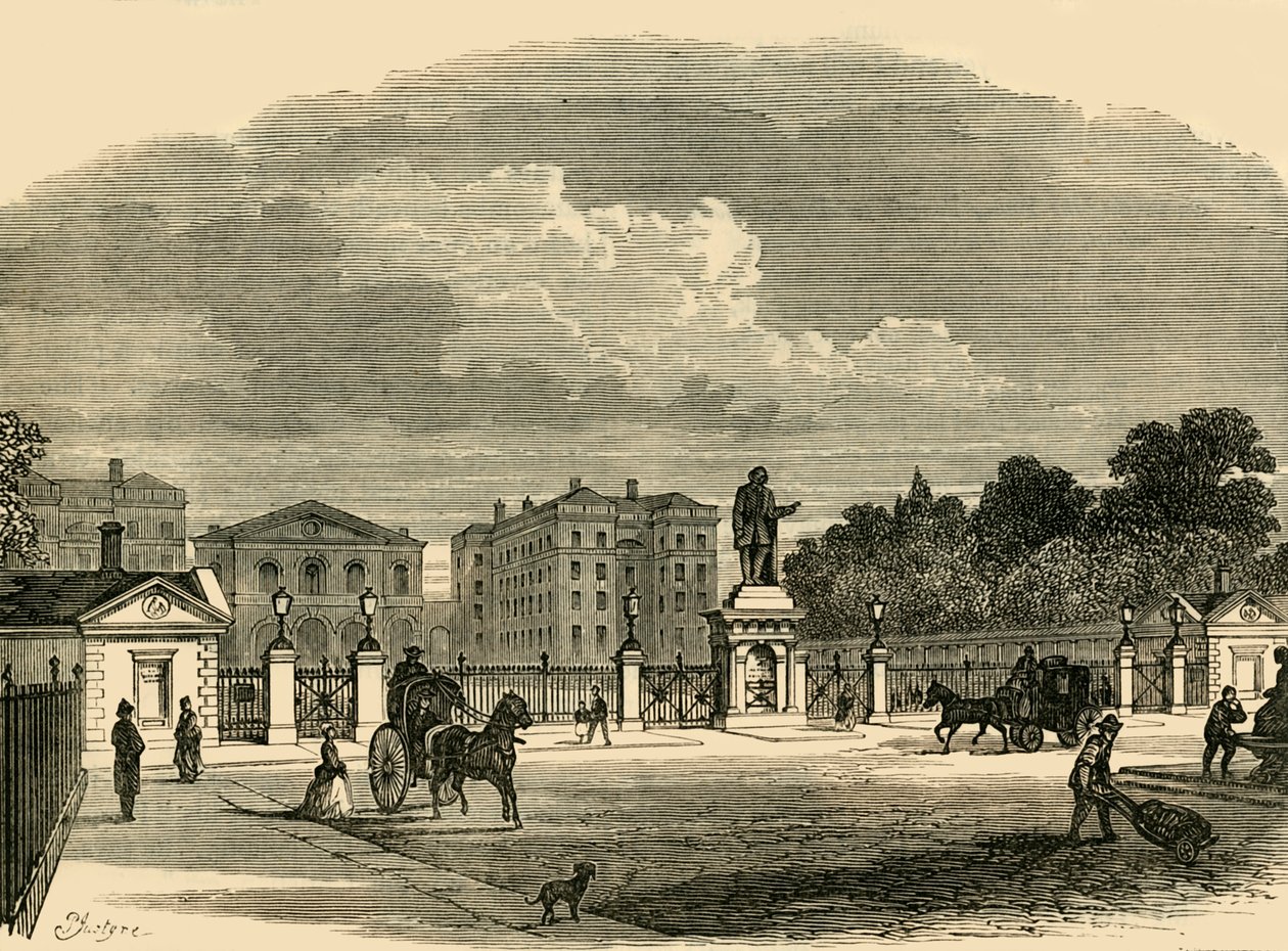 Porten till Foundling Hospital, c1876. av Unbekannt