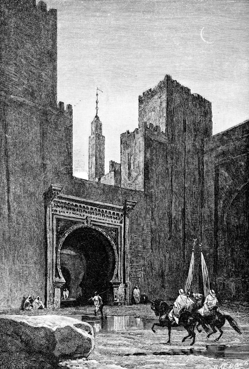 Porten till kasbahen, Fez, Marocko, 1895 av Unbekannt
