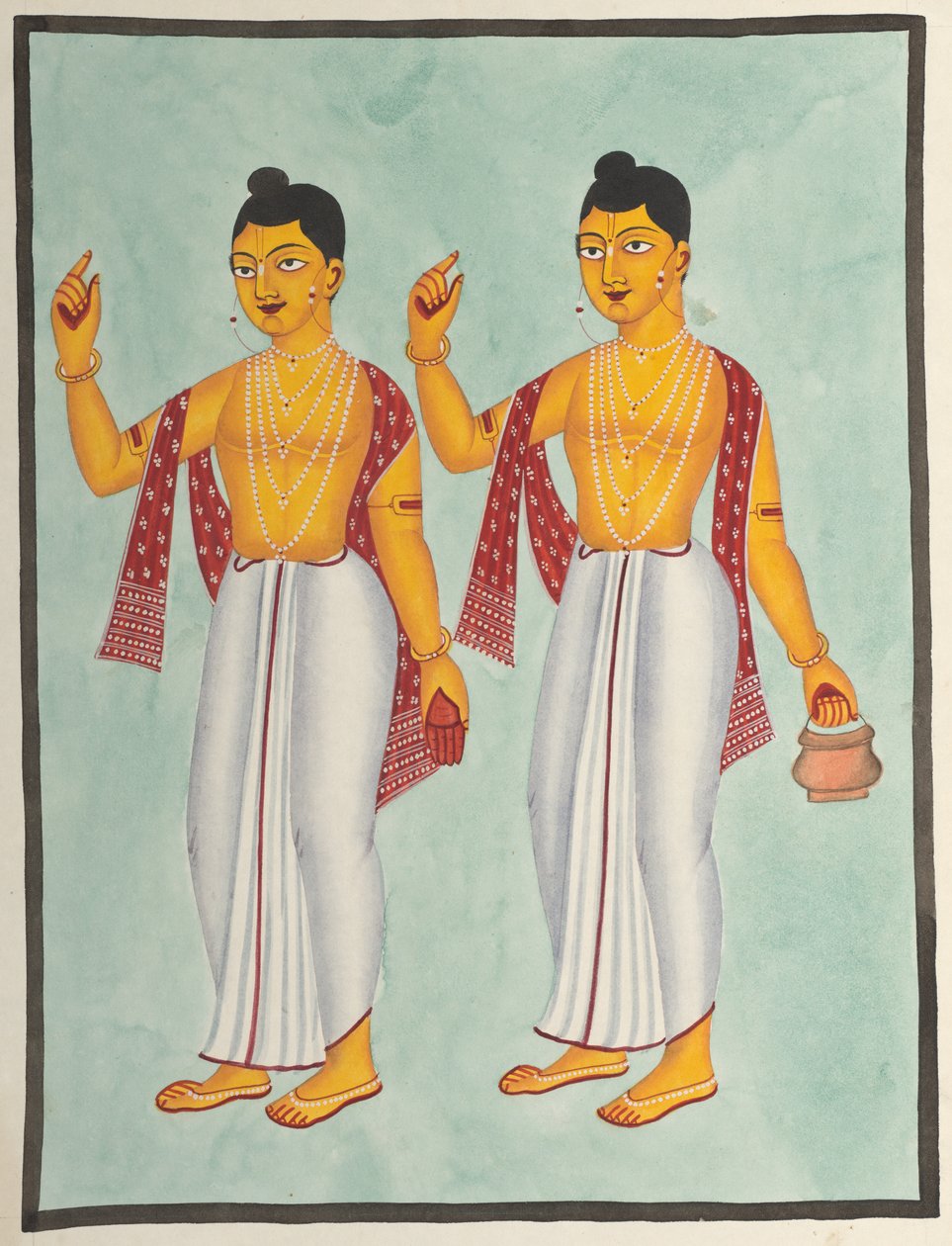 Gaur och Nitai, 1800-talet. av Unbekannt