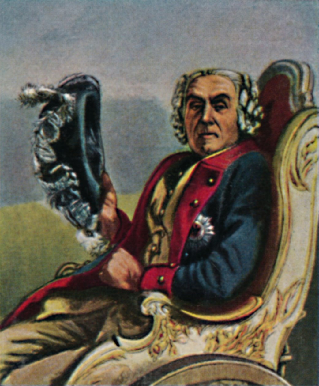 General Fouque 1698-1774. - Målning av Menzel, 1934. av Unbekannt