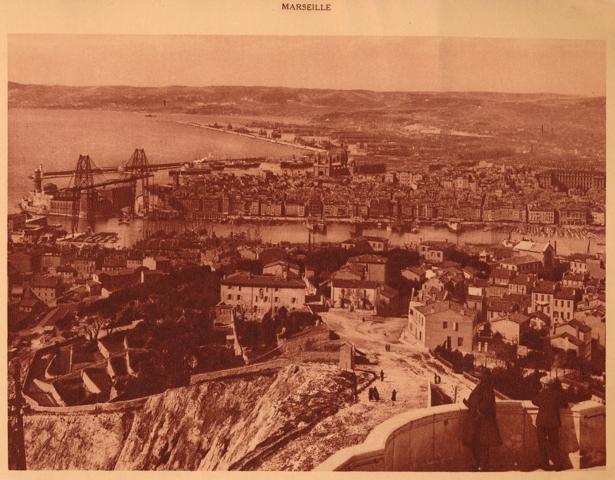 Översikt över Marseille, 1930. av Unbekannt