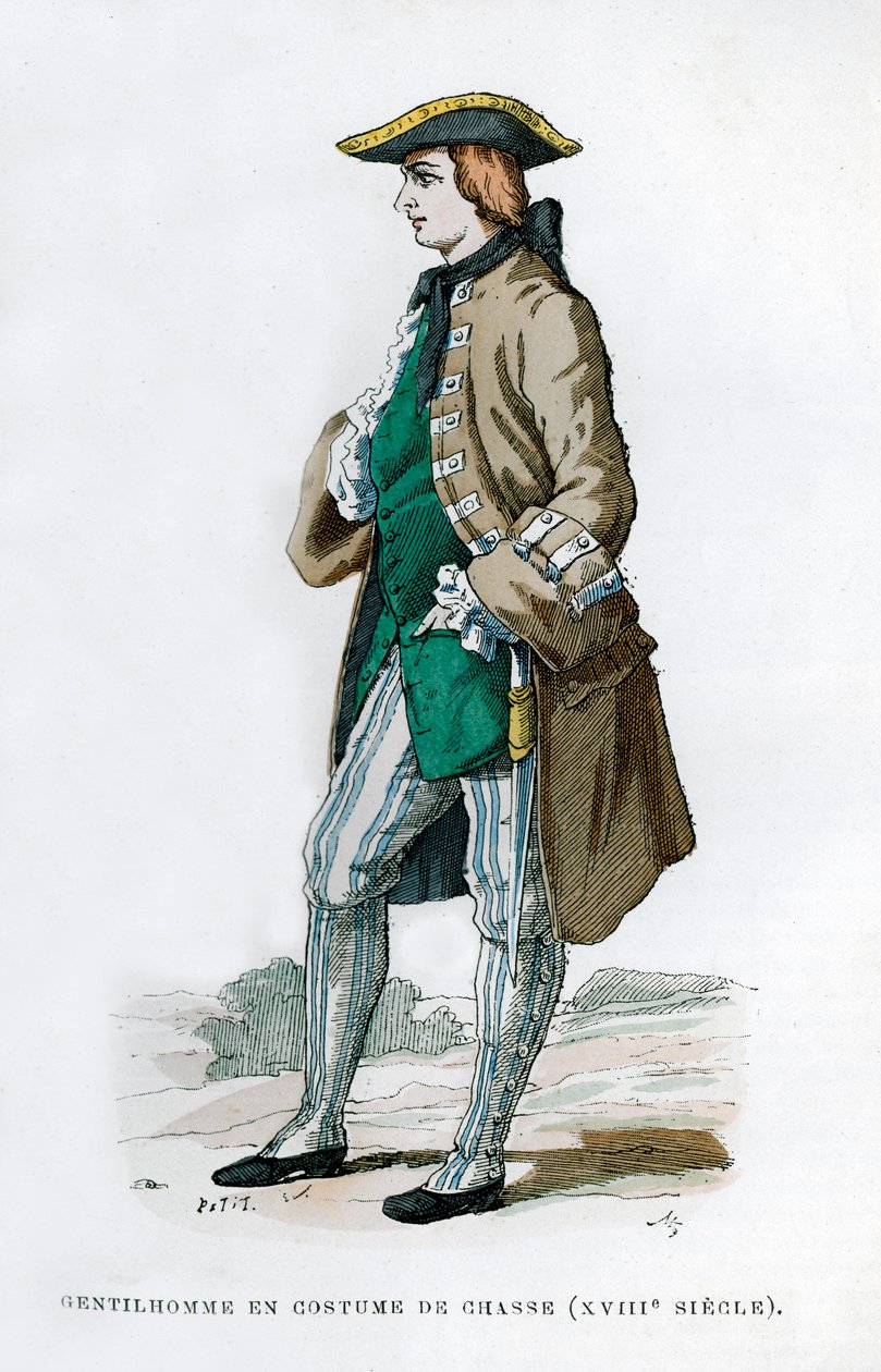 Herre i jaktdräkt, 1700-talet 1882-1884 av Unbekannt