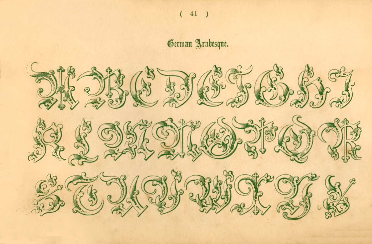 tysk Arabesque, 1862 av Unbekannt