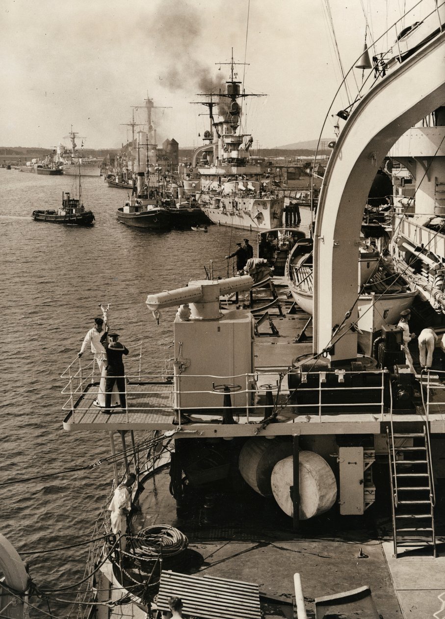 Den tyska flottan besöker Swinoujscie, 1933. av Unbekannt