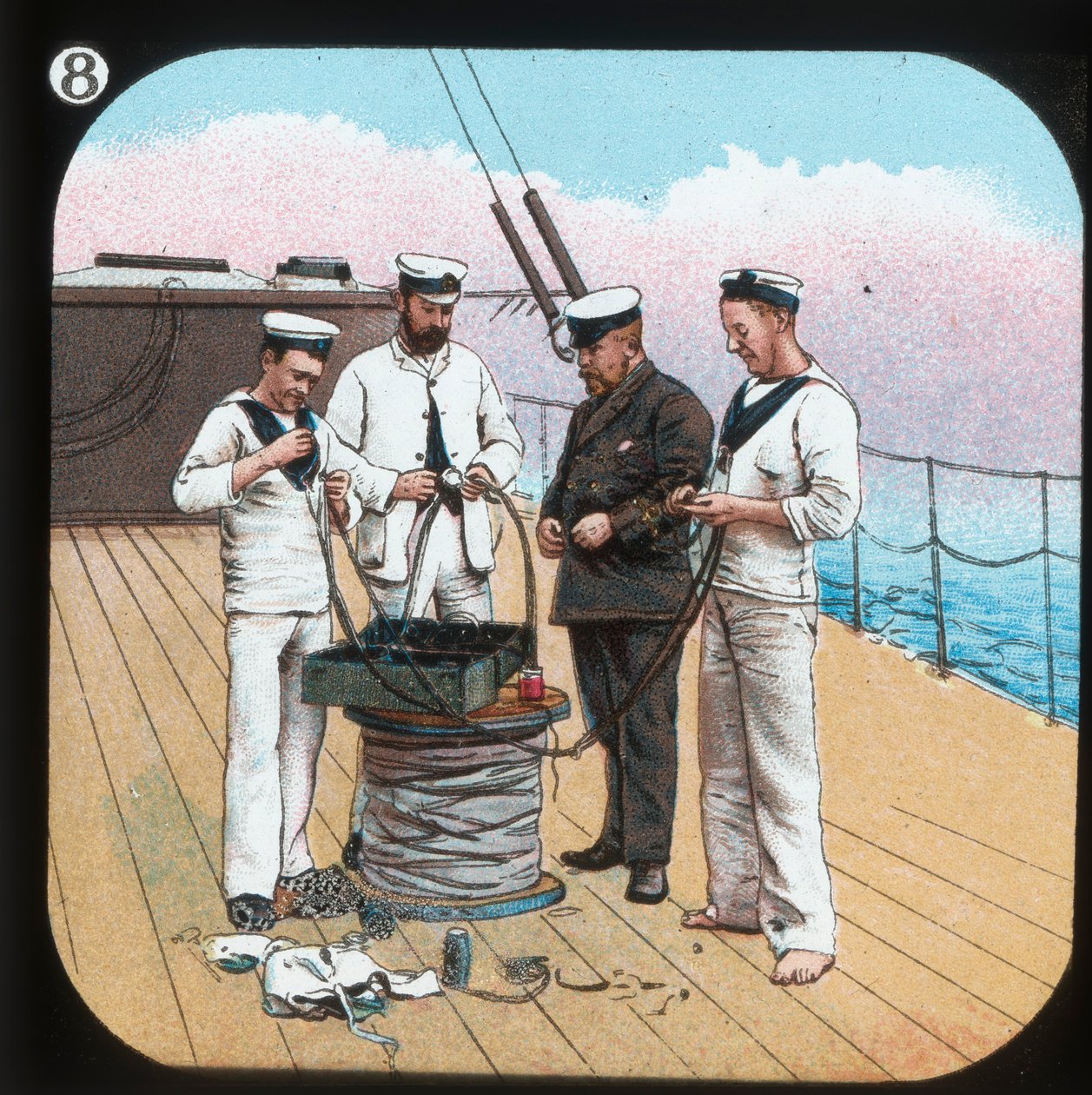 Att förbereda elektriskt ljus -- H.M.S. Edinburgh, c1900. av Unbekannt