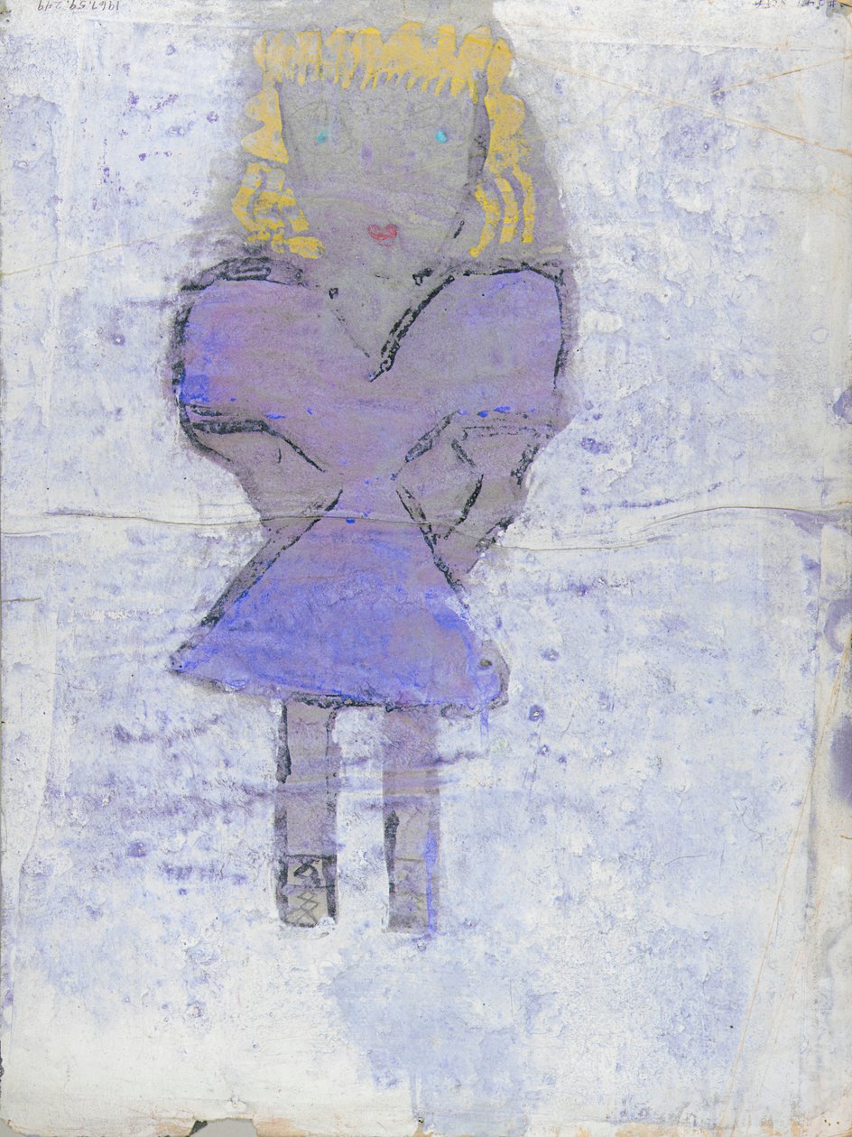 Flicka med blont hår, ca. 1939-1940. av Unbekannt