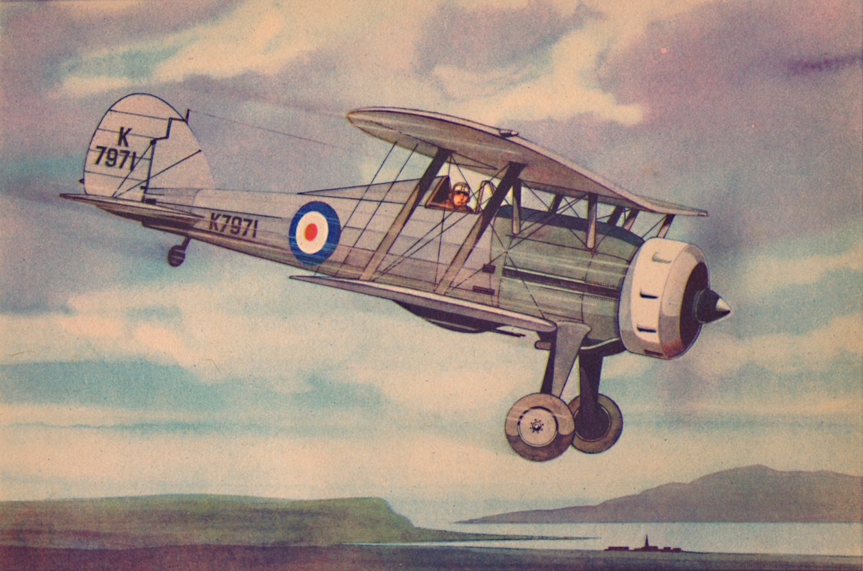 Gloster Gladiator Fighter Biplane, c1944. av Unbekannt