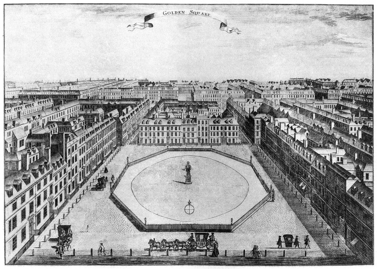 Golden Square, London, 1700-talet 1907 av Unbekannt