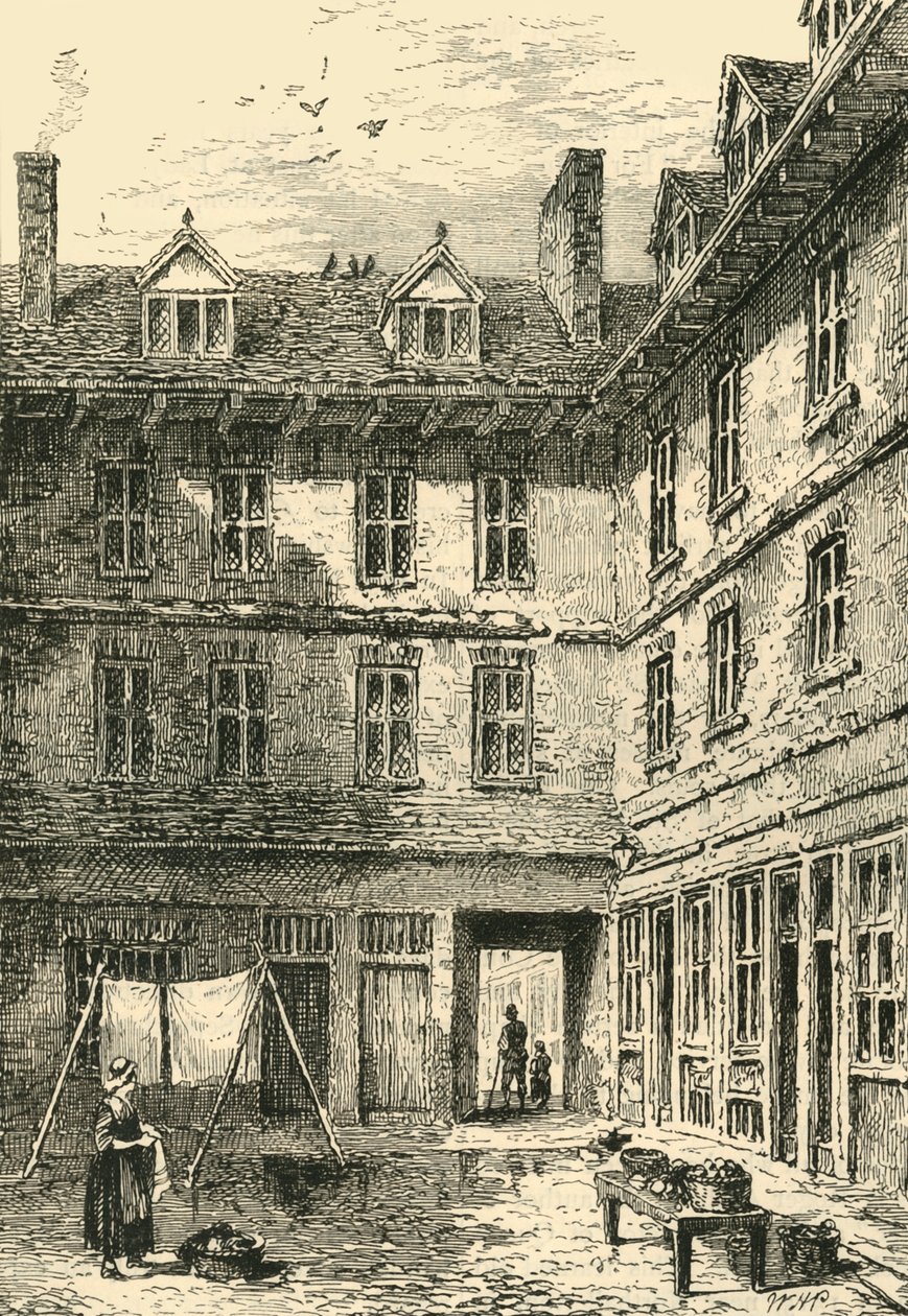Goldsmiths House, Green Arbor Court, omkring 1800, c1872. av Unbekannt