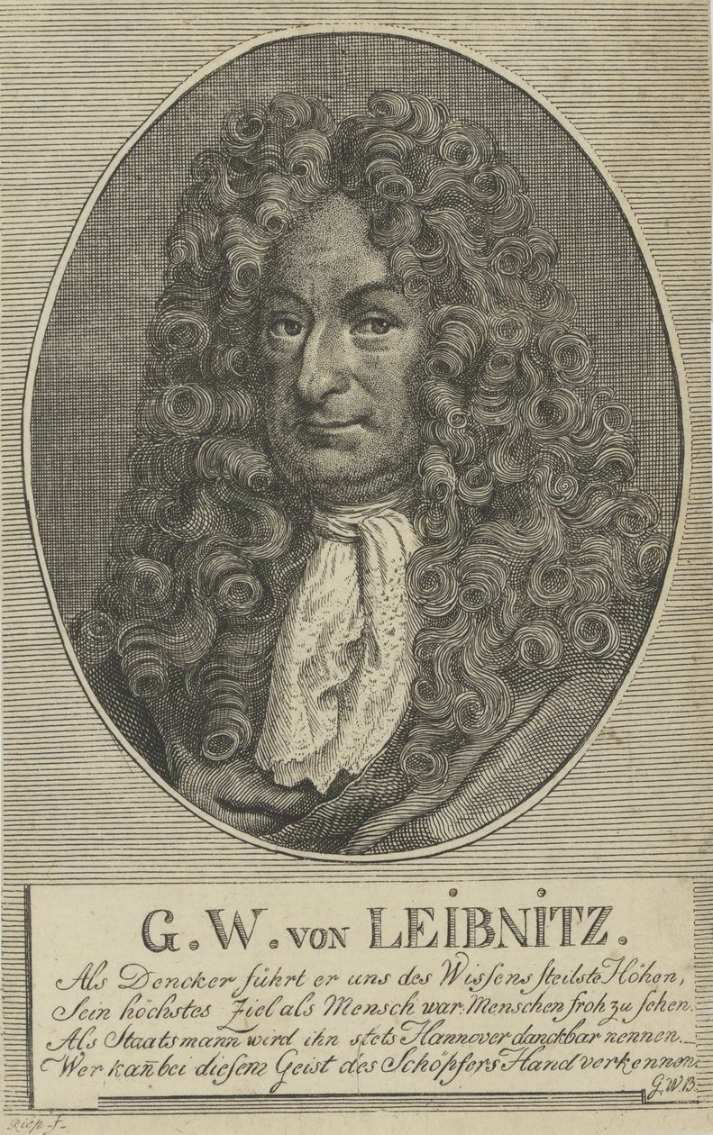 Gottfried Wilhelm Leibniz 1646-1716, ca. 1710 av Unbekannt