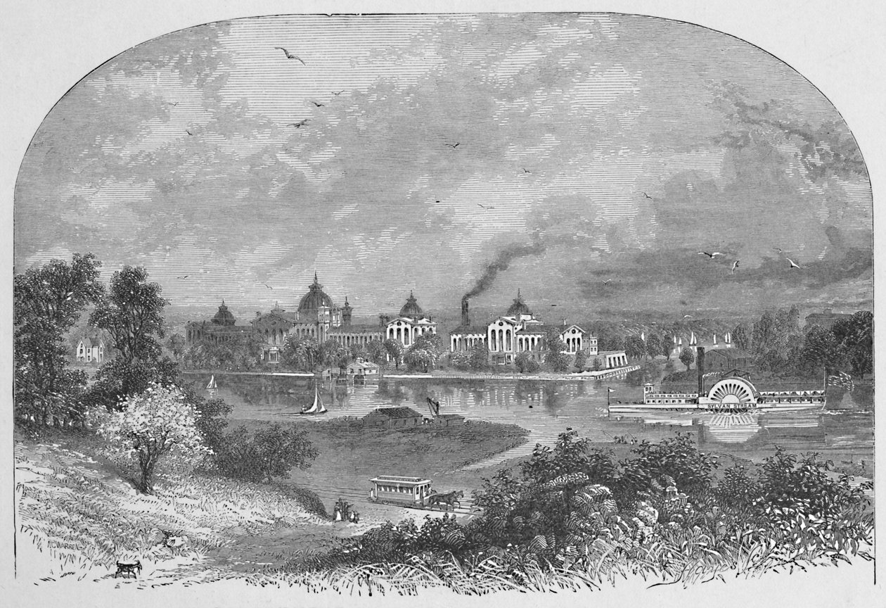 Regeringsbyggnader på Wards Island, 1883 av Unbekannt