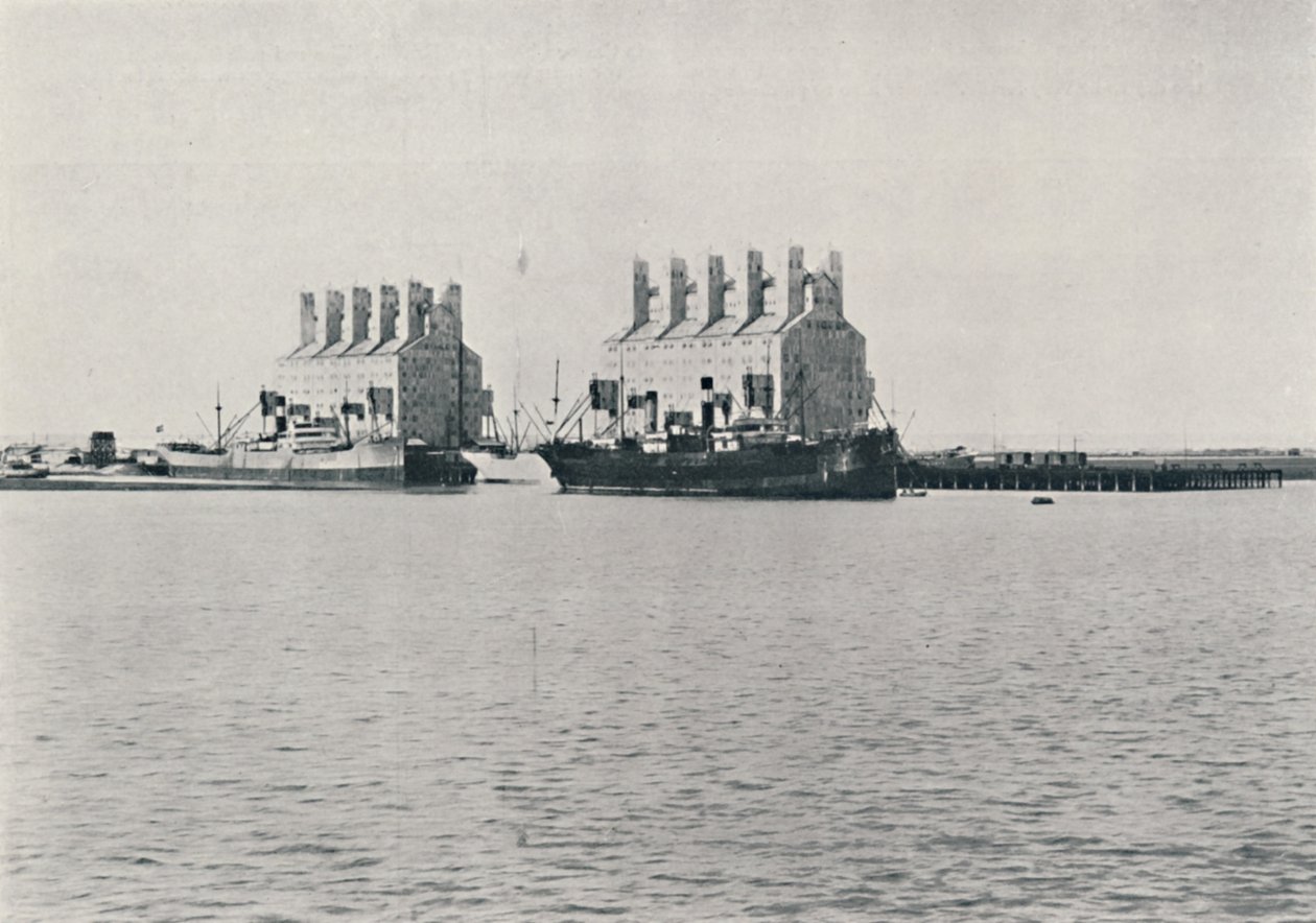 Grain Elevators, Bahia Blanca, 1916 av Unbekannt