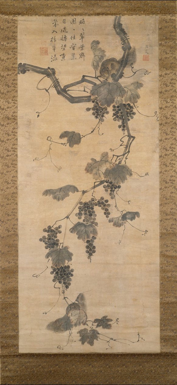 Grapevine and Squirrels, tidigt 1800-tal. av Unbekannt