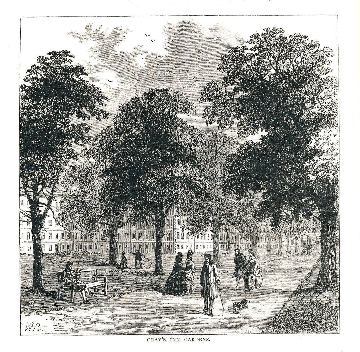 Grays Inn Gardens, 1878 av Unbekannt