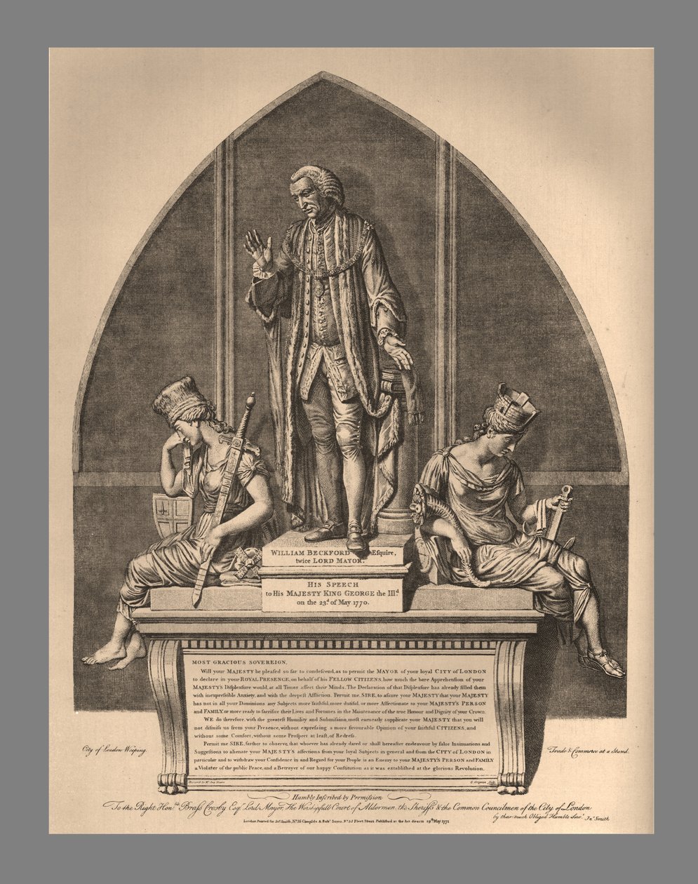 Guild Hall Monument till William Beckford, 1886 av Unbekannt
