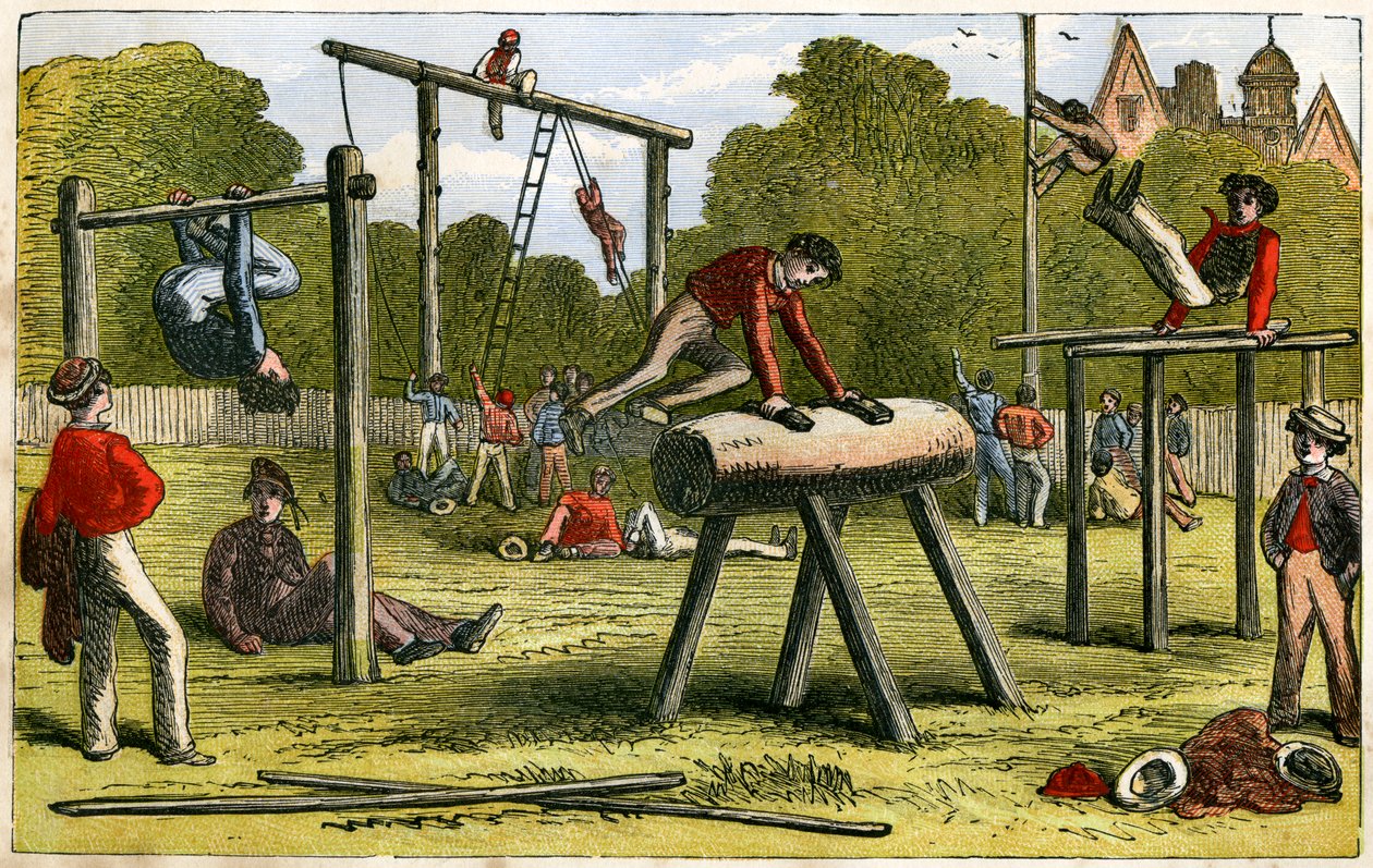 Gymnastik, 1800-talet av Unbekannt