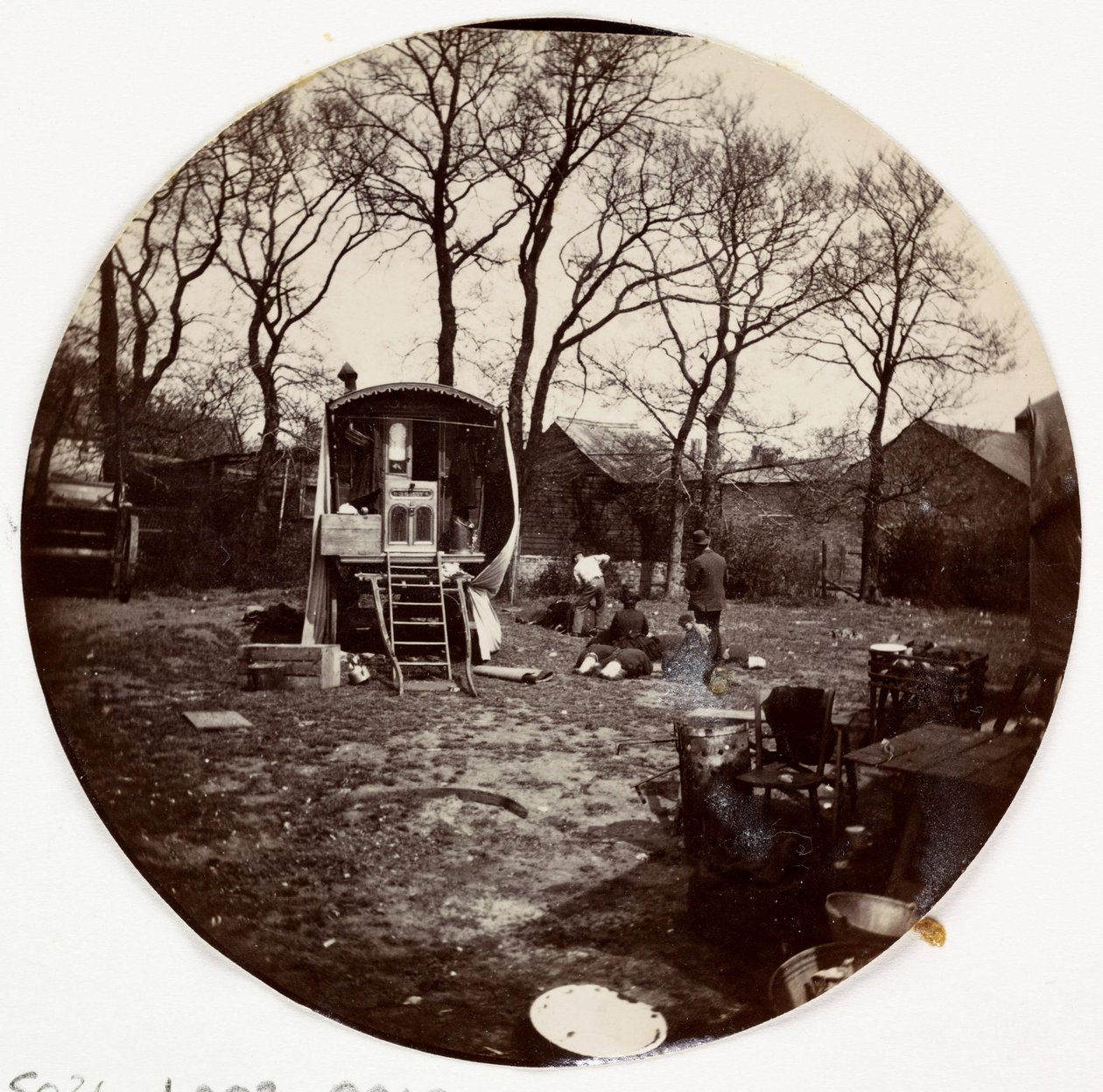 "Zigenarläger", ca 1890 av Unbekannt