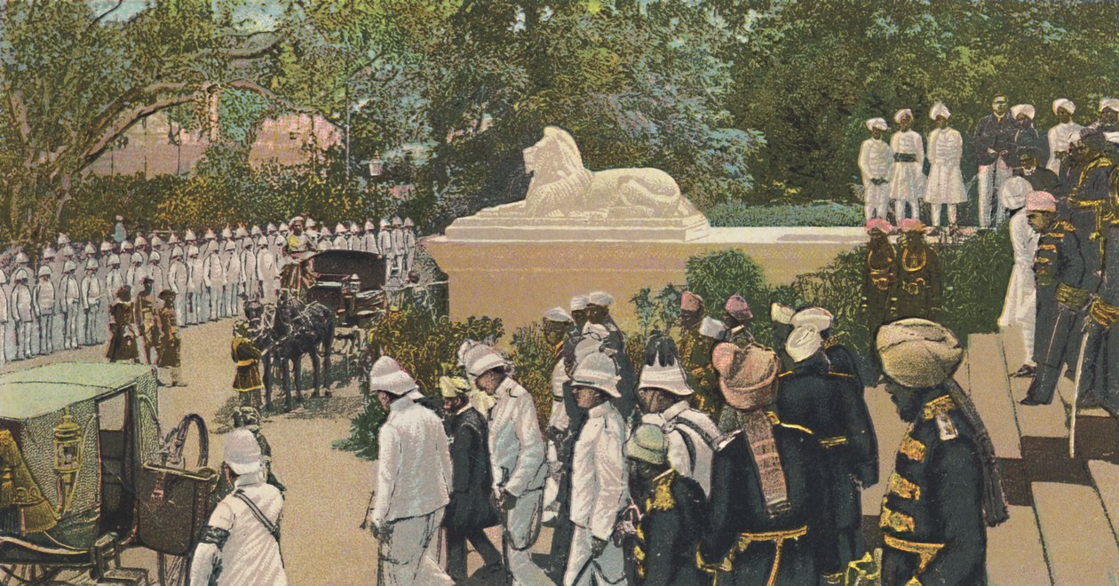 H.H. The Nizam lämnar The Residency, Hyderabad, c1900. av Unbekannt