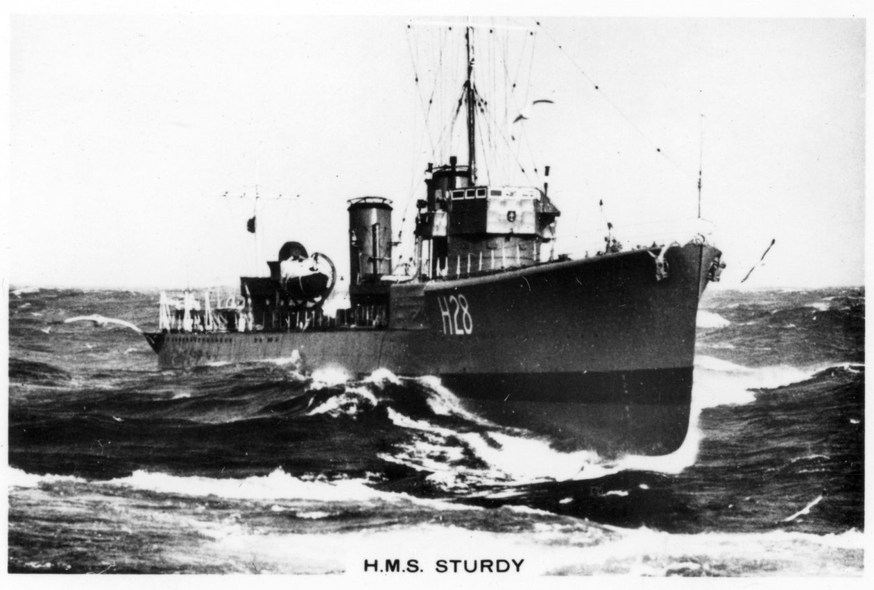 HMS Sturdy, S klass jagare, 1937 av Unbekannt