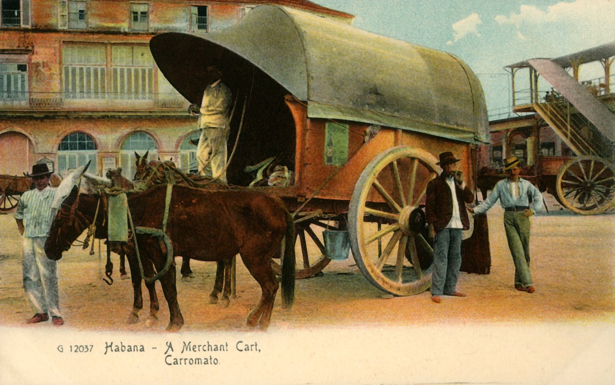 Havanna - A Merchant Cart, Wagon, c1910. av Unbekannt