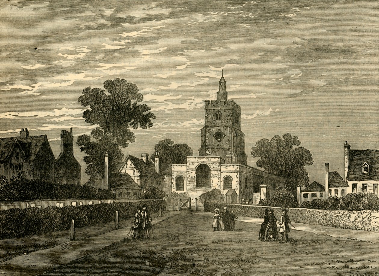 Hackney Church, c1876. av Unbekannt