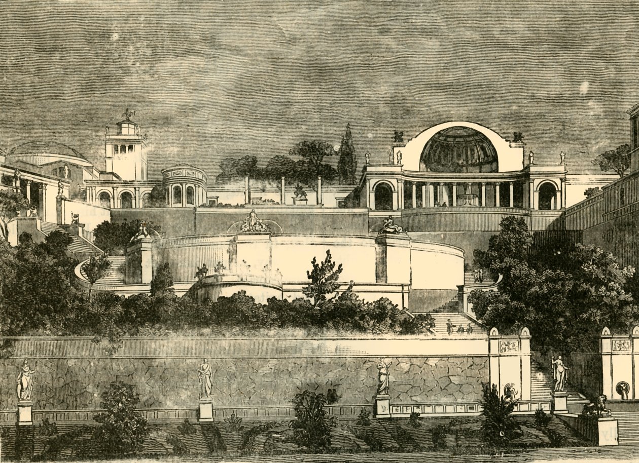 Hadrians villa i Tibur, 1890. av Unbekannt