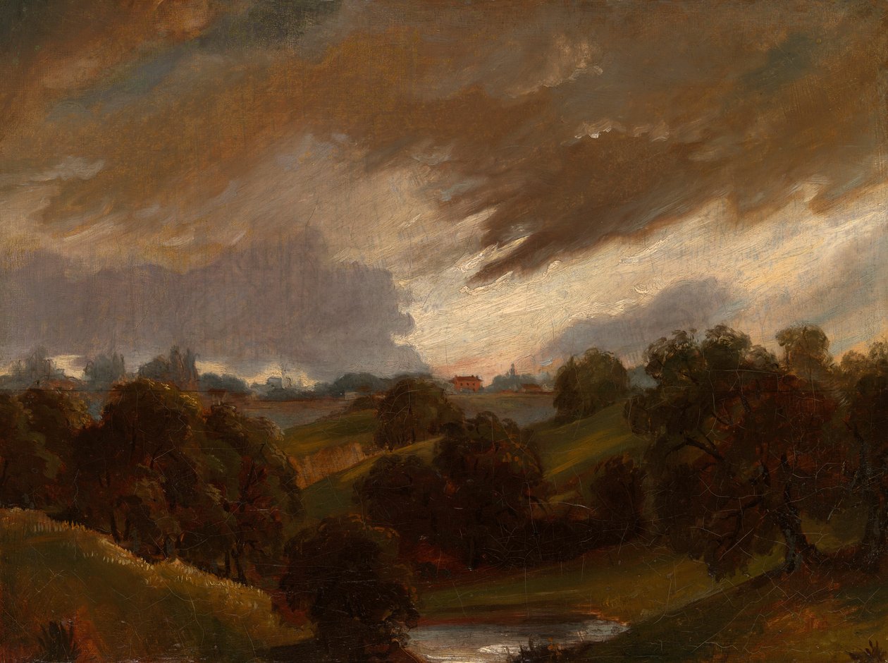 Hampstead, Stormy Sky, 1814. av Unbekannt