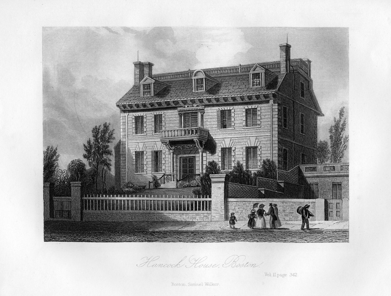 Hancock House, Boston, Massachusetts, 1855 av Unbekannt