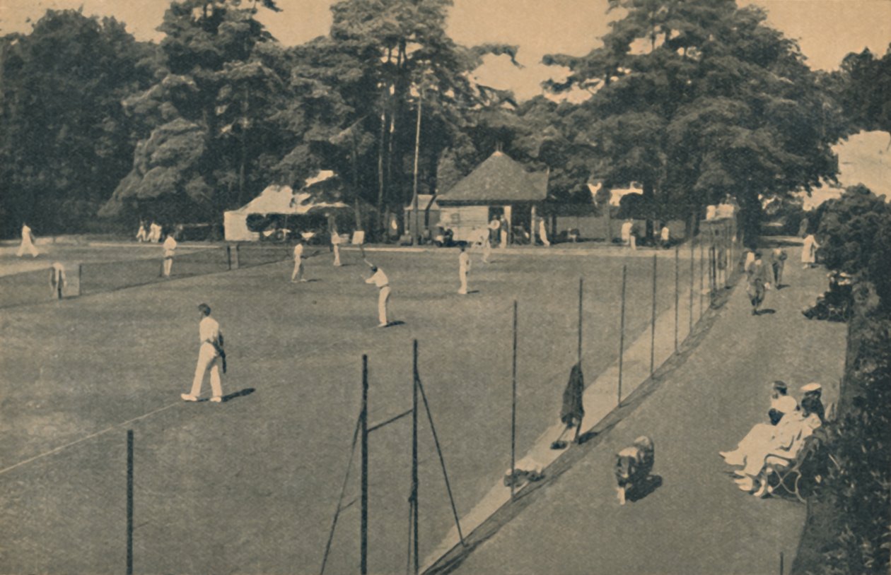 Hårda tennisbanor, Upper Gardens, 1929 av Unbekannt