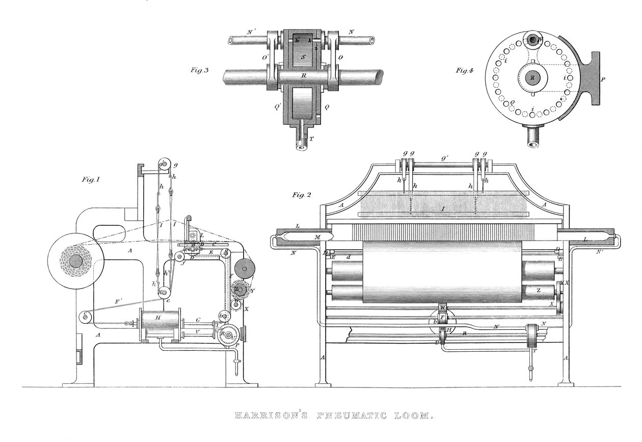 Harrisons Pneumatic Loom, 1886 av Unbekannt