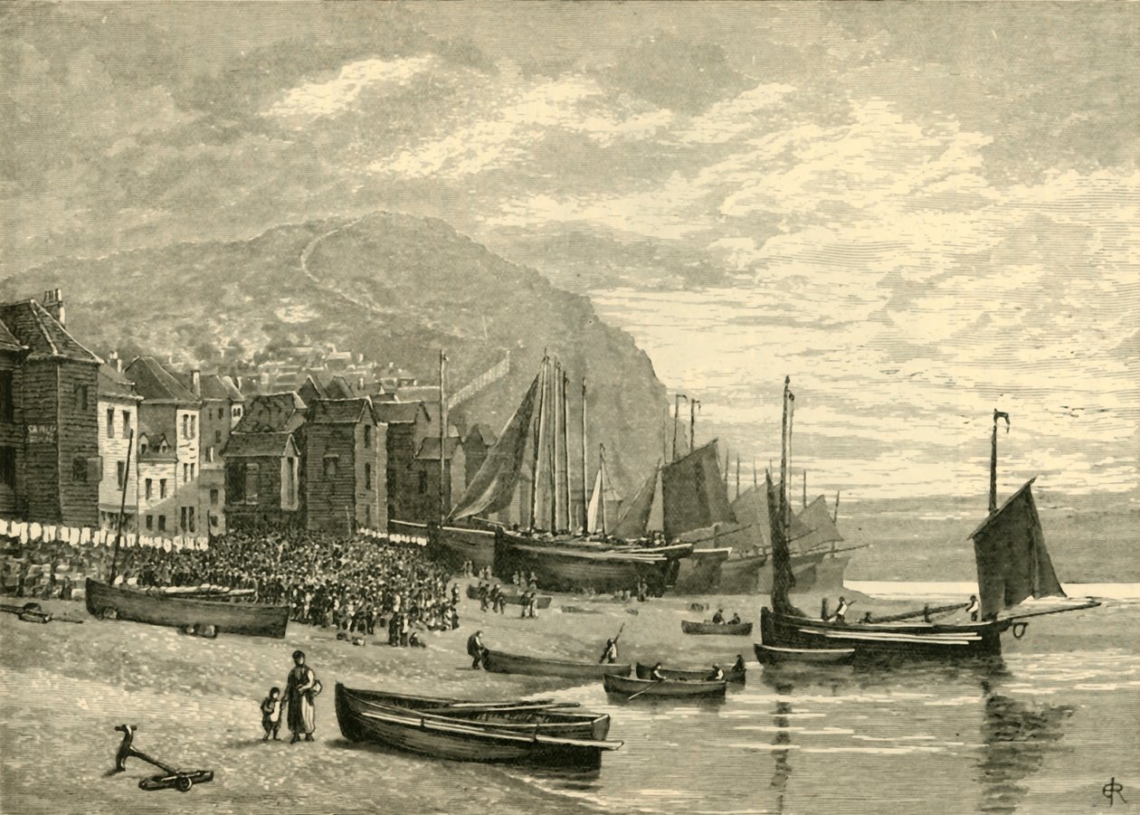 Hastings: The Fishermens Quarter, 1898. av Unbekannt