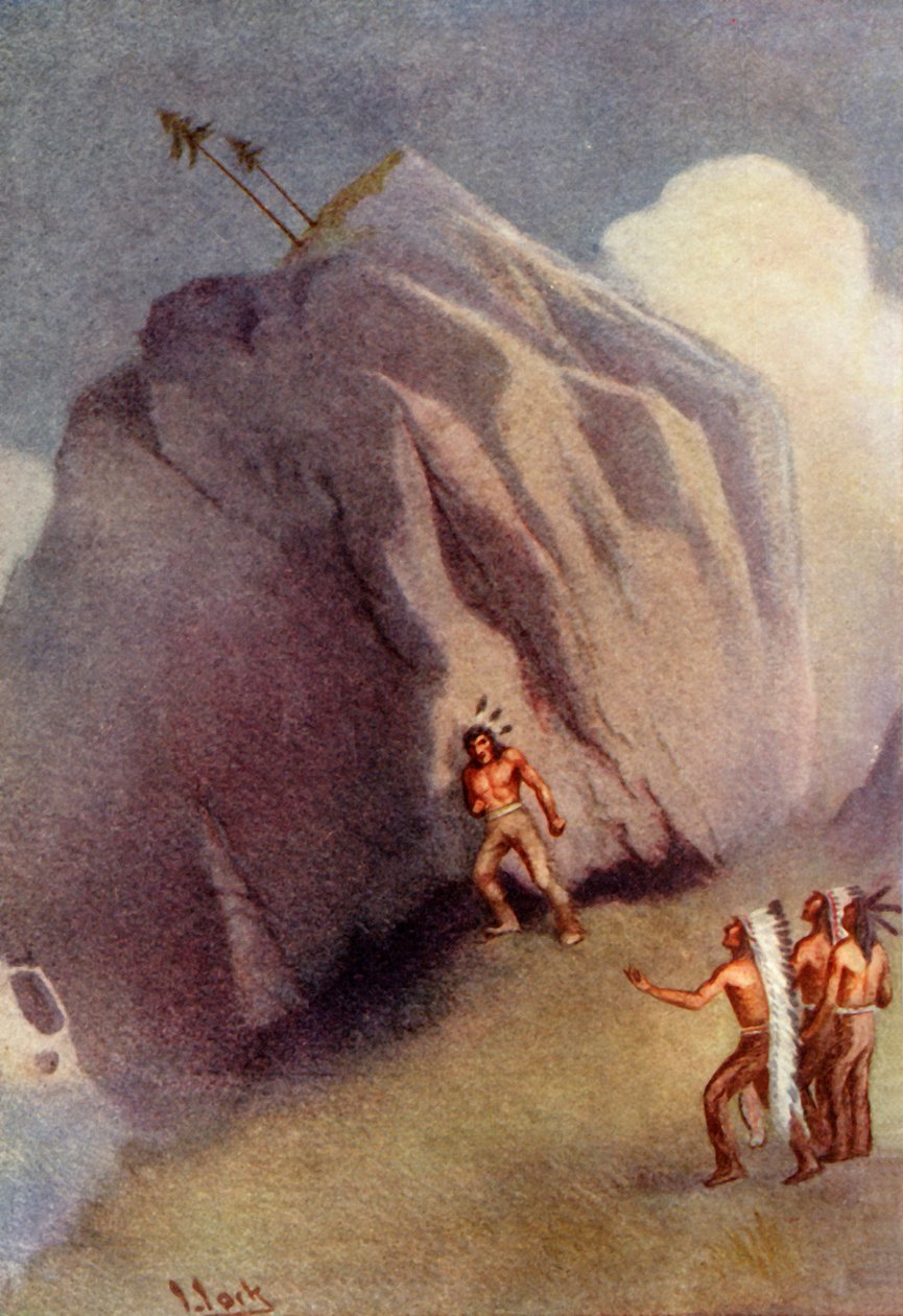 "Han lutade sin axel mot klippan", 1914. av Unbekannt