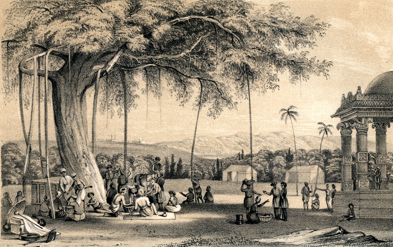 Chef för byn som håller sitt hov, 1847 av Unbekannt