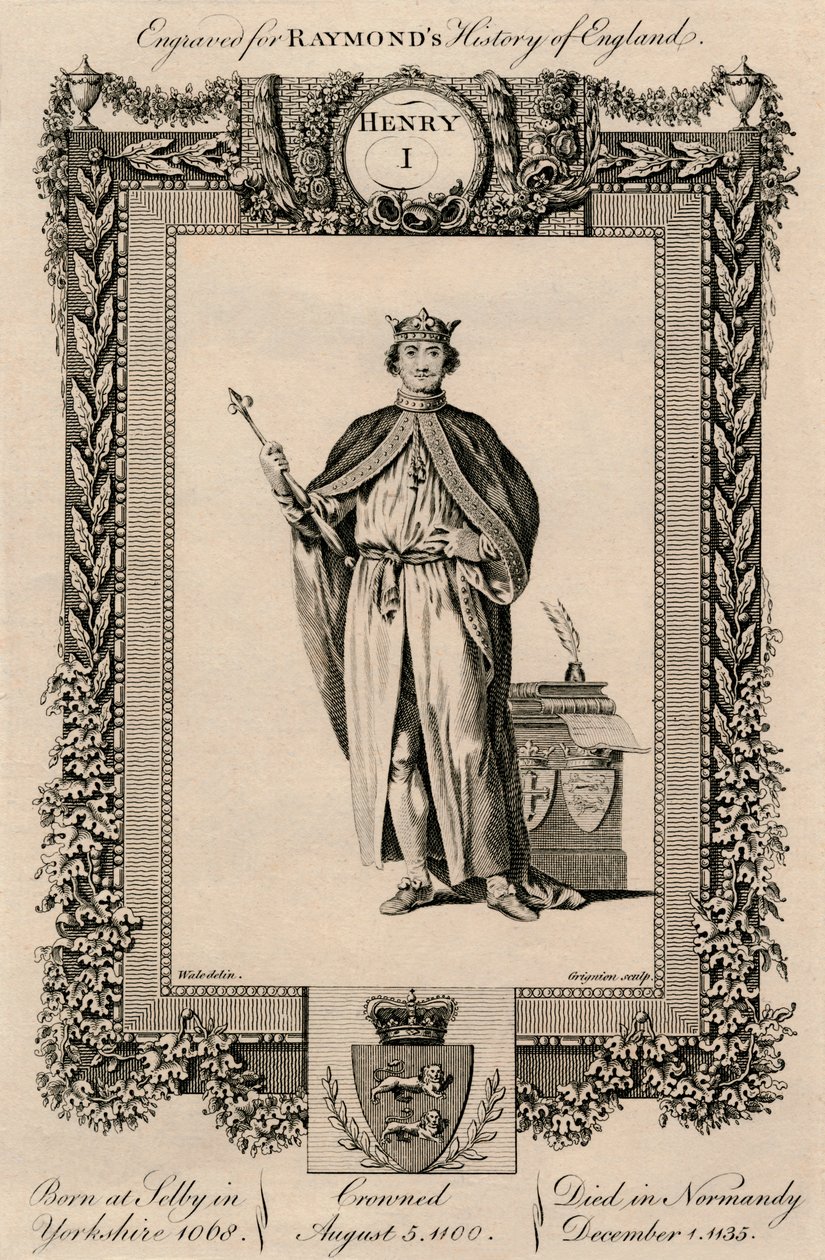 Henrik I, 1068-1135, c1787 av Unbekannt