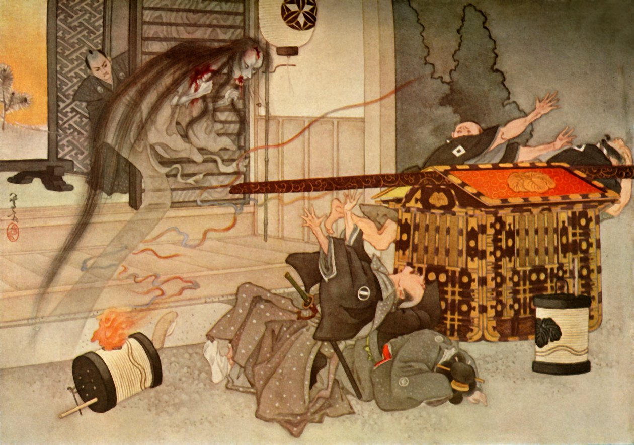 Hennes hemska ansikte och blodfläckade plagg..., 1919. av Unbekannt