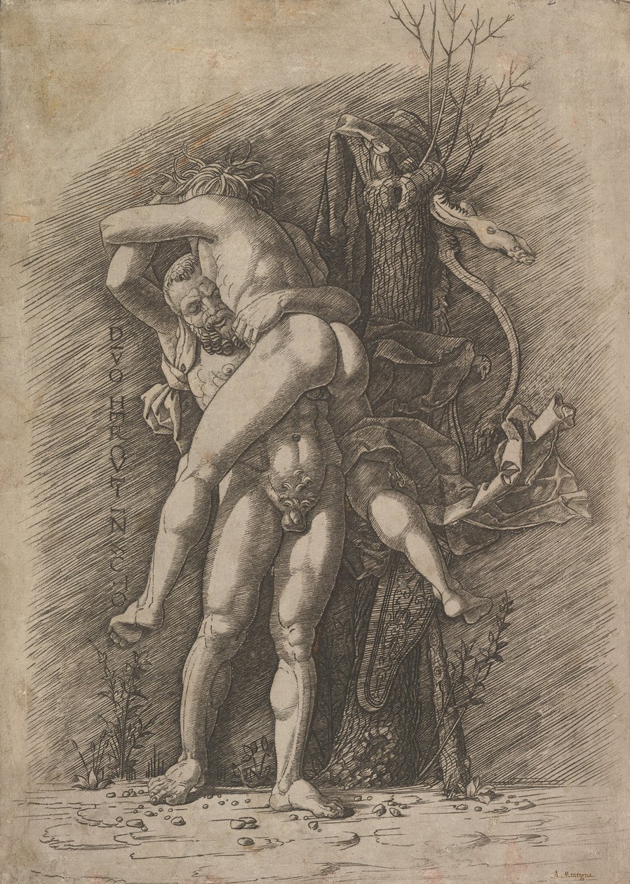 Hercules och Antaeus, ca. 1497. av Unbekannt