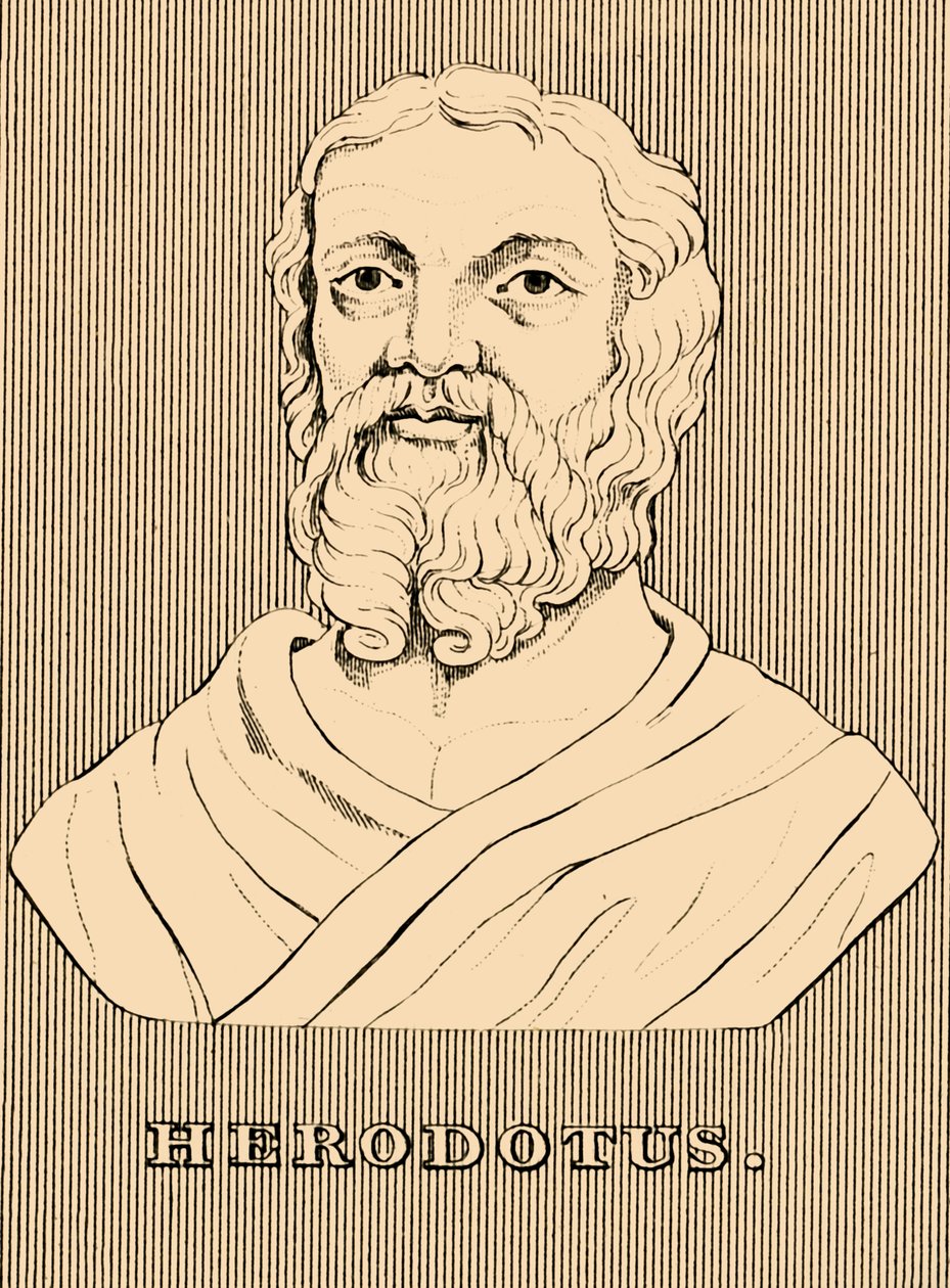 Herodot, c484-c425 f.Kr., 1830. av Unbekannt
