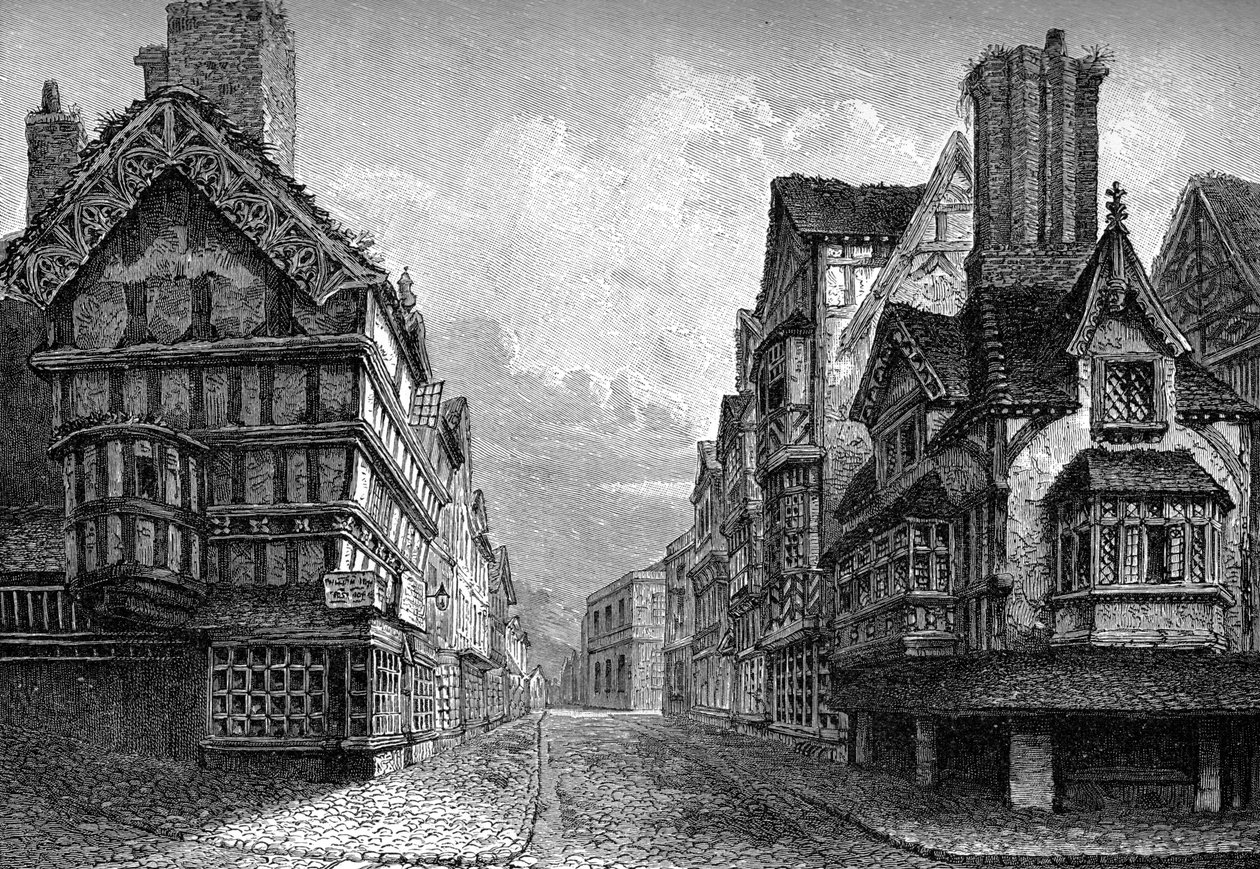 High Street, Shrewsbury, 1825 1893 av Unbekannt