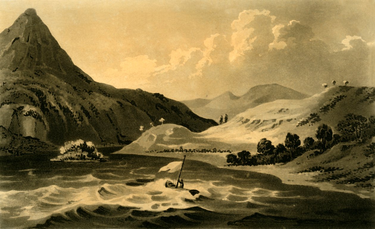 Hill of Binion från sjön, 1802. av Unbekannt