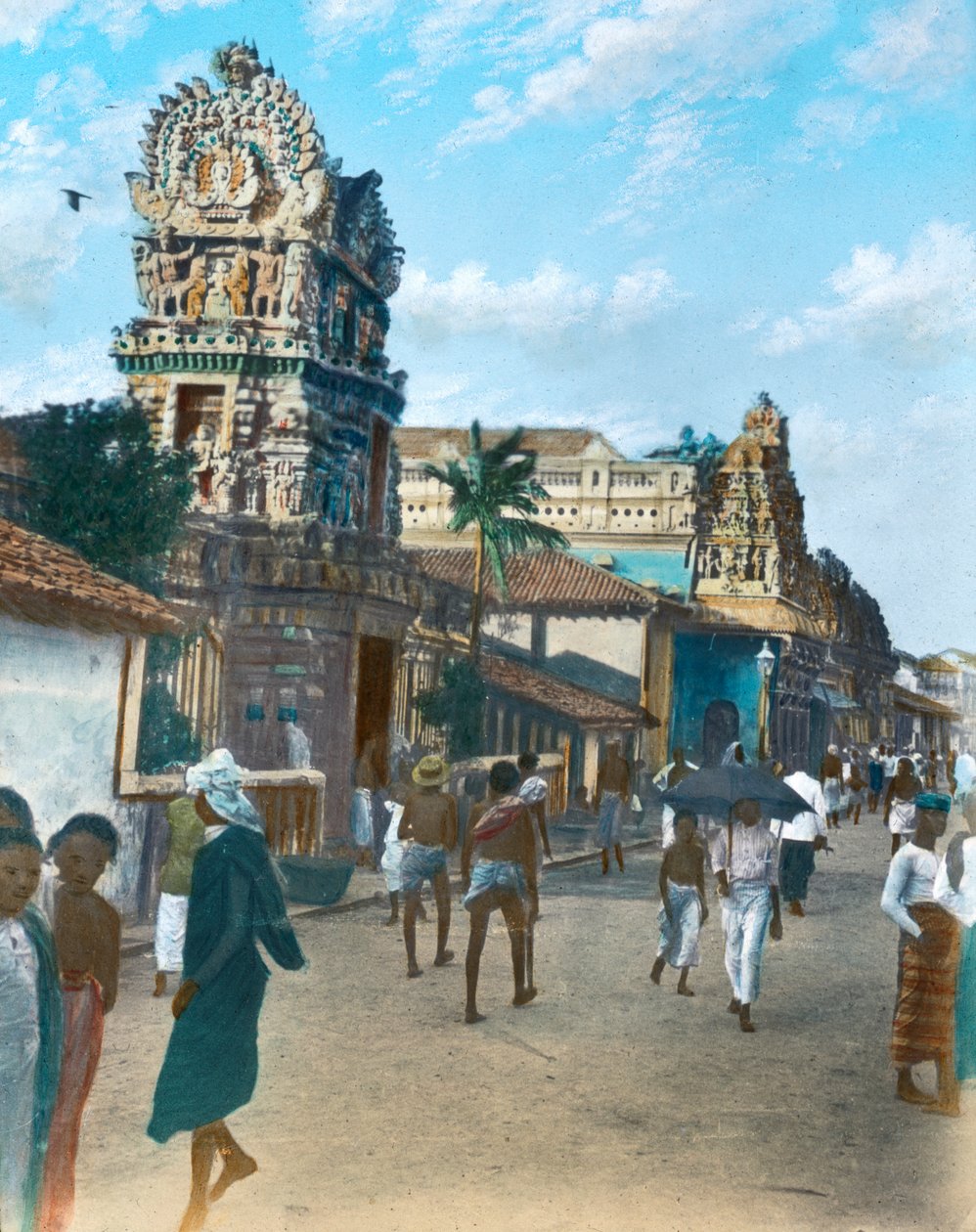 Hinduiskt tempel i Pettah, Colombo, Ceylon av Unbekannt