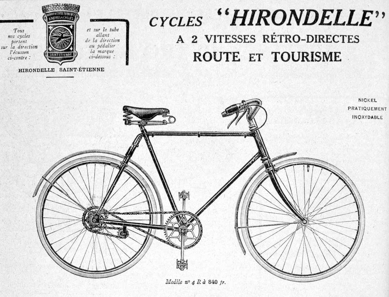 Hirondelle Saint Etienne, Bicycle Tourism Advertising, 1900-talet av Unbekannt