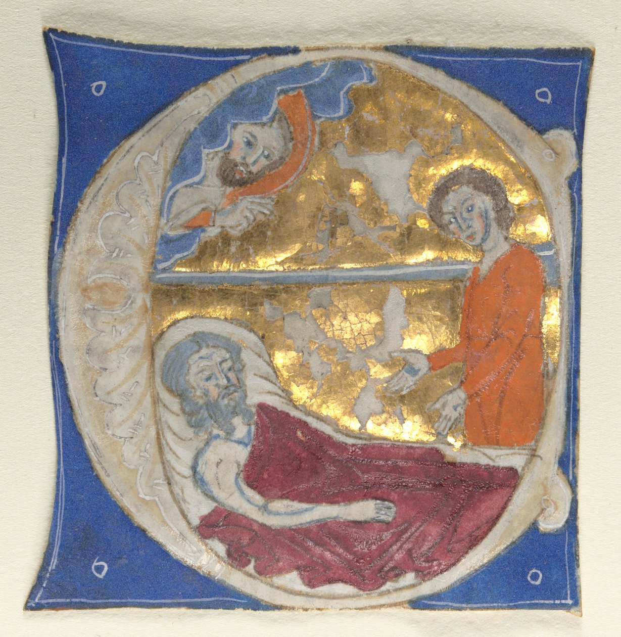 Historikerad initial utskuren ur en bibel, 1200-talet. av Unbekannt
