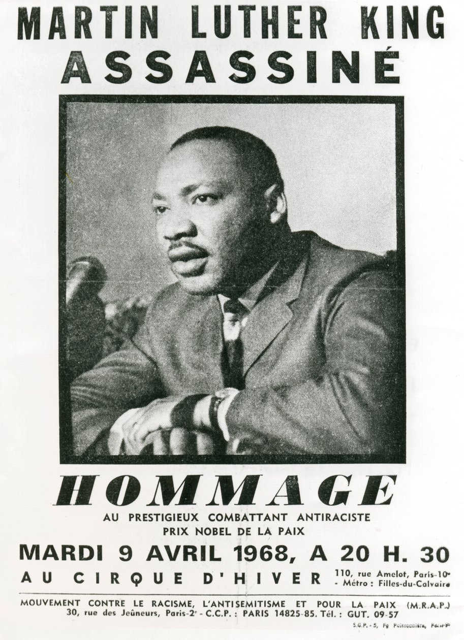 Homage till Martin Luther King, 1968 av Unbekannt