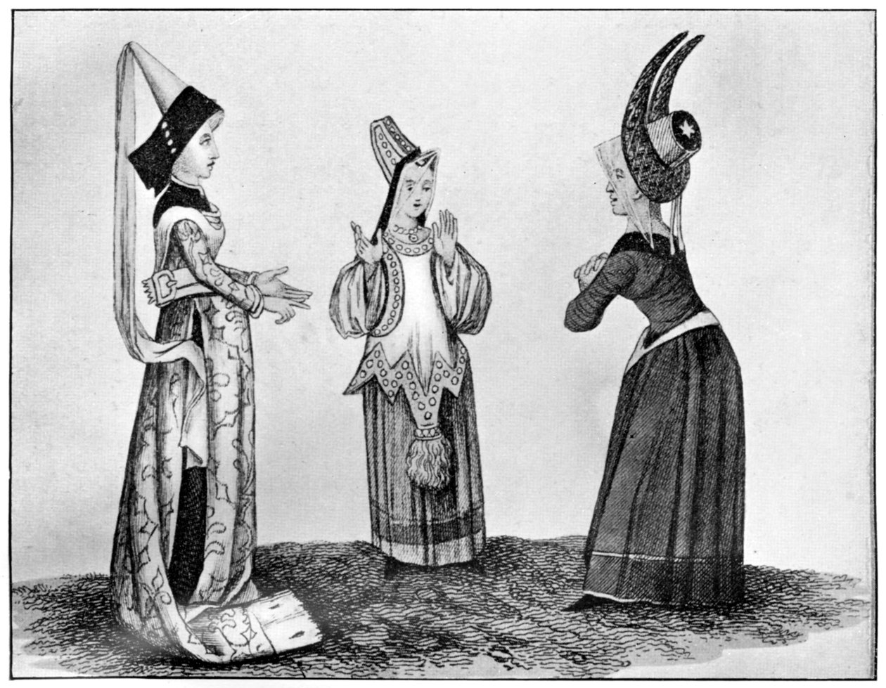 Huvudbonader med horn och torn, 1400-talet, 1910 av Unbekannt