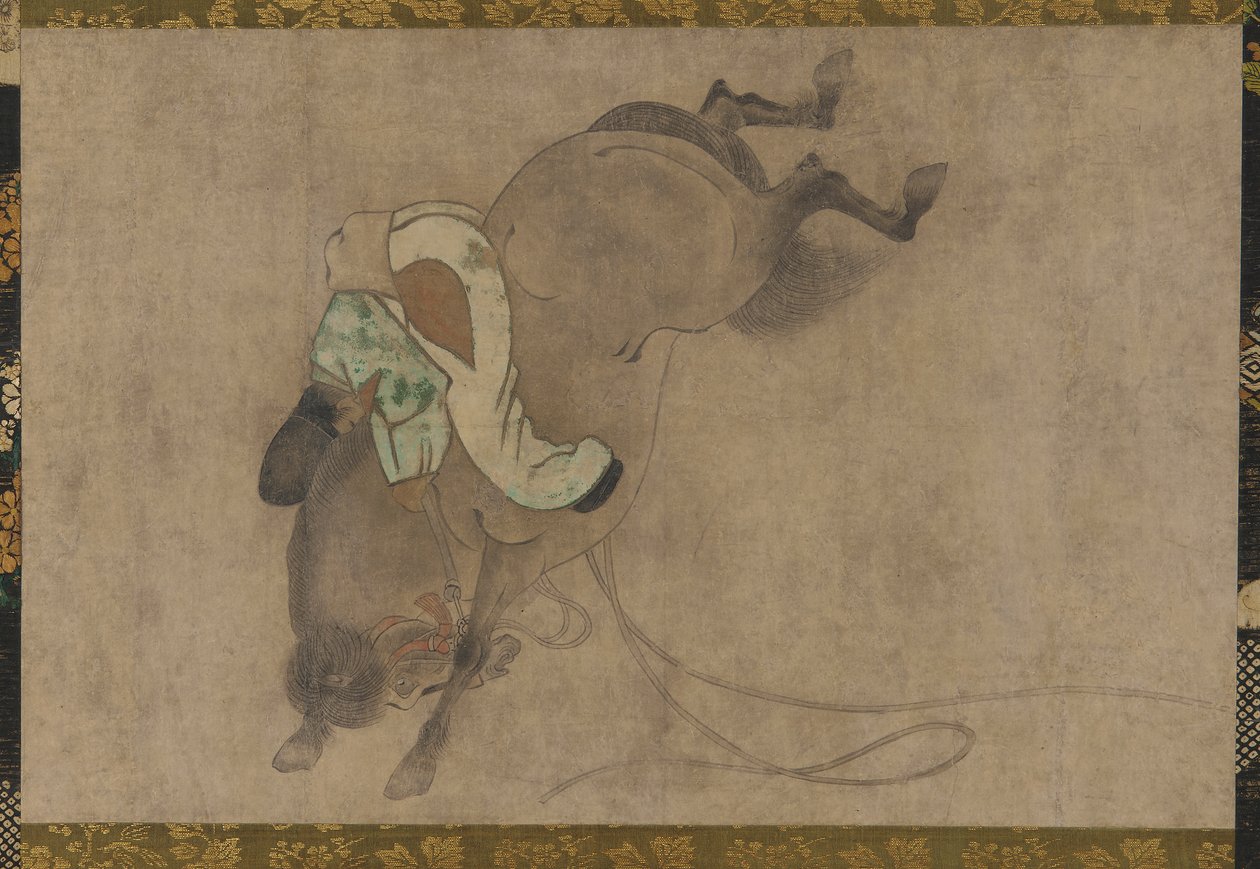 Häst och ryttare, Momoyama-perioden, 1568-1615. av Unbekannt