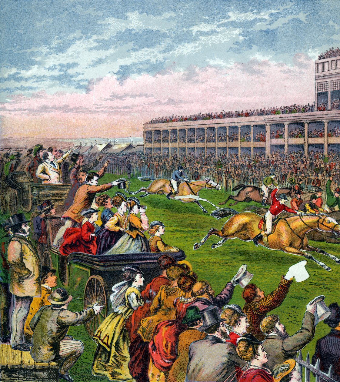 Hästkapplöpning, 1800-talet av Unbekannt